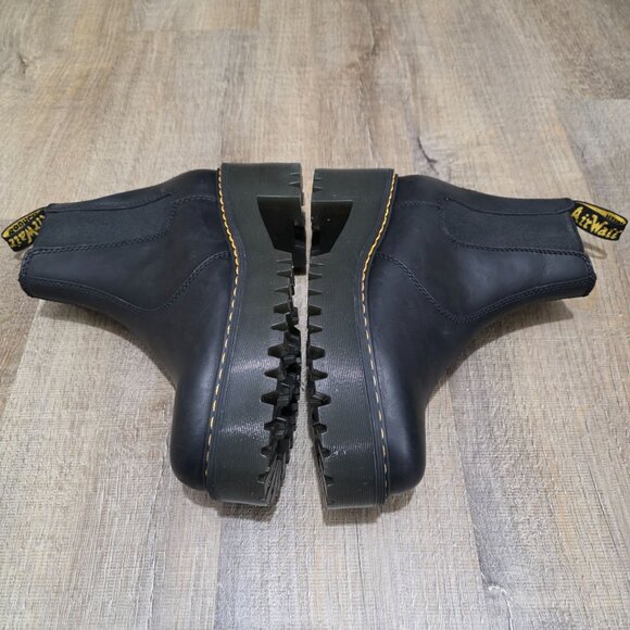 Dr. Martens Rometty Black Leather Platform Chelsea Boots Women’s 6LUS / Men’s 5 - Picture 10 of 12